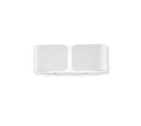 Ideal Lux Clip Mini Flush 2 Light Wall Fitting in Brown Finish