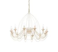 Ideal Lux Corte 12 Light Chandelier in Antique White Finish