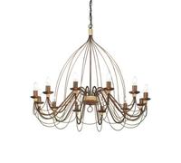 Ideal Lux Corte 12 Light Chandelier in Antique Rust Finish
