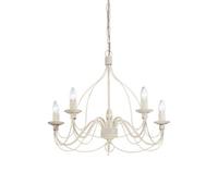 Ideal Lux Corte 5 Light Chandelier in Antique White Finish