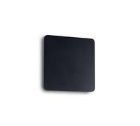 Ideal Lux Cover Small Square LED Flush Wall Fitting in Black Finish