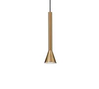 Ideal Lux Luminosa Diesis Led Slim Dome Pendant Ceiling Light Brass 3000K