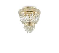 Ideal Lux Luminosa Dubai 3 Light Ceiling Light Chandelier Brass, E14