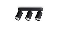 Ideal Lux Luminosa Dynamite Ceiling Spotlight Bar Black 3X Gu10