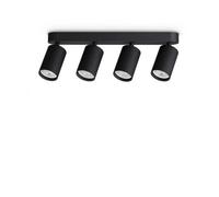 Ideal Lux Luminosa Dynamite Ceiling Spotlight Bar Black 4X Gu10