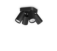 Ideal Lux Luminosa Dynamite Ceiling Spotlight Clusters Black 4X Gu10