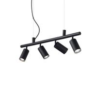Ideal Lux Luminosa Dynamite Indoor 4 Lights Spotlight Ceiling Pendant Lamp Black, Gu10
