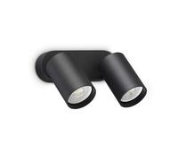 Ideal Lux Luminosa Dynamite Twin Ceiling Spotlight Black 2X Gu10