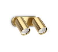 Ideal Lux Luminosa Dynamite Twin Ceiling Spotlight Brass 2X Gu10