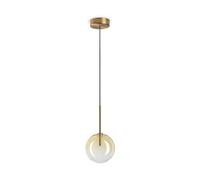 Ideal Lux Luminosa Equinoxe 15Cm Globe Pendant Ceiling Light Shaded Amber