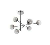 Ideal Lux Luminosa Equinoxe 6 Light Multi Arm Pendant Ceiling Light Smoke Grey