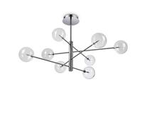 Luminosa Lighting Luminosa Equinoxe 8 Light Multi Arm Semi Flush Ceiling Lamp Chrome