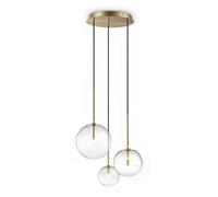 Ideal Lux Luminosa Equinoxe Cluster Pendant Ceiling Light Brass 3X G4