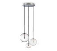 Ideal Lux Luminosa Equinoxe Cluster Pendant Ceiling Light Chrome 3X G4