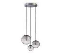 Ideal Lux Luminosa Equinoxe Cluster Pendant Ceiling Light Shaded Smoke 3X G4