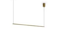 Ideal Lux Luminosa Essence Square Bar Pendant Ceiling Light Brass 1X Led 2250Lm 3000K