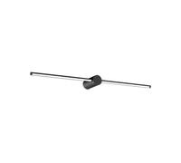 Ideal Lux Luminosa Filo 2 Light Integrated Led Bathroom Over Mirror Light Black 1450Lm 3000K Ip44