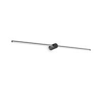 Ideal Lux Luminosa Filo 2 Light Integrated Led Bathroom Over Mirror Light Black 2000Lm 3000K Ip44