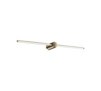 Ideal Lux Luminosa Filo 2 Light Integrated Led Bathroom Over Mirror Light Brass 1450Lm 3000K Ip44