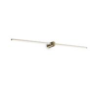 Ideal Lux Luminosa Filo 2 Light Integrated Led Bathroom Over Mirror Light Brass 2000Lm 3000K Ip44