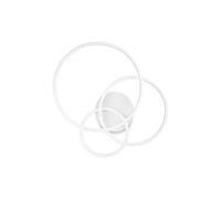 Ideal Lux Frame Circle LED Flush Ceiling Fitting in a Matt White Finish