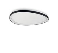 Netlighting Gemini Integrated LED Semi Flush Ceiling Light Black 4650lm 4000K Netlighting Black