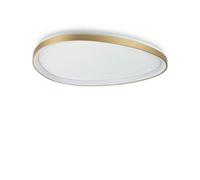 IDEAL LUX Gemini LED ceiling lamp, brass, 81 cm, 4000 K, on/off