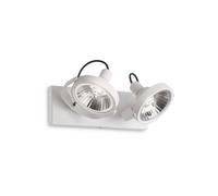 Ideal Lux Glim 2 Light Spotlight Bar Fitting in White Finish