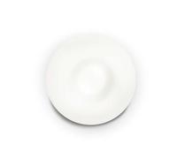 Ideal Lux Glory 2 Light Flush Ceiling Fitting in Satin Nickel Finish With White Glass
