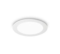 Ideal Lux Groove Led 1 Light Small Round Warm Recessed Spotlight Panel White