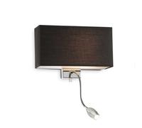Ideal Lux Luminosa Hotel 1 Light Indoor Wall Light Black, E27