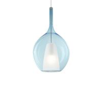Ideal Lux Luminosa Kalique Il 28Cm Globe Dome Pendant Ceiling Light Sky Blue 1X E27
