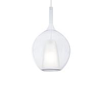 Ideal Lux Luminosa Kalique Il 28Cm Globe Dome Pendant Ceiling Light Transparent 1X E27
