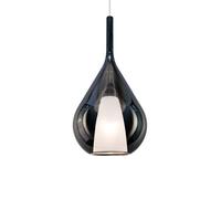 Ideal Lux Luminosa Kalique Ill 28Cm Teardrop Dome Pendant Ceiling Light Smoke 1X E27