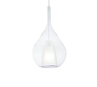 Ideal Lux Luminosa Kalique Ill 28Cm Teardrop Dome Pendant Ceiling Light Transparent 1X E27