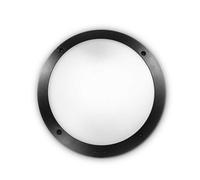 Ideal Lux Luminosa Lucia 1 Light Diffuser Outdoor Flush Ceiling / Wall Light Black Ip66, E27