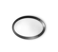 Ideal Lux Luminosa Maddi 1 Light Diffuser Outdoor Flush Ceiling / Wall Light Black Ip66, E27