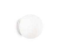 Ideal Lux Mapa wall light, Ø 20 cm, E27, white, glass, sphere