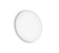Ideal Lux Mib Round 4000K LED Bathroom Flush Ceiling Fitting in White Finish