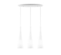 Ideal Lux Milk 3 Light Bar Pendant in White Finish