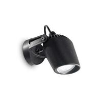 Ideal Lux Luminosa Minitommy 1 Light Outdoor Wall Spotlight Black Ip66, Gu10