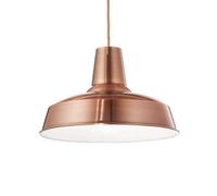 Ideal Lux Luminosa Moby 1 Light Dome Ceiling Pendant Copper, E27