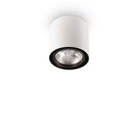 Ideal Lux Mood Round Large Flush Ceiling Fitting in White And Black Finish