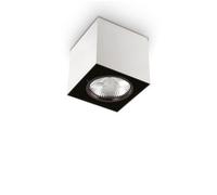 Ideal Lux Mood Square Large Flush Ceiling Fitting in White And Black Finish