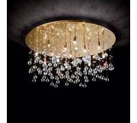Ideal Lux Luminosa Moonlight 15 Light Extra Large Semi Flush Ceiling Pendant Gold, G9