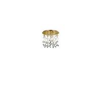 The Italian Collection Moonlight 8 Light Semi-Flush Ceiling Fitting in Gold Finish With Clear Crystal
