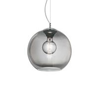 Ideal Lux Luminosa Nemo 1 Light Medium Dome Ceiling Pendant Grey, Smokey, E27