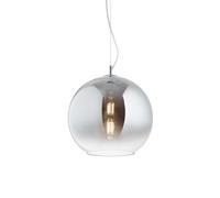 Ideal Lux Luminosa Nemo 30Cm Dome Pendant Ceiling Light Shaded Chrome 1X E27