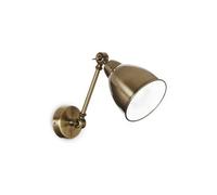 Ideal Lux Luminosa Newton Adjustable 1 Light Indoor Wall Light Antique Brass, E27