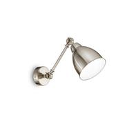 Newton Adjustable 1 Light Indoor Wall Light Nickel E27 Netlighting Grey One Size